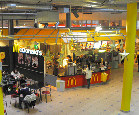 Das McDonald’s-Restaurant in Darmstadt (City-Carré)