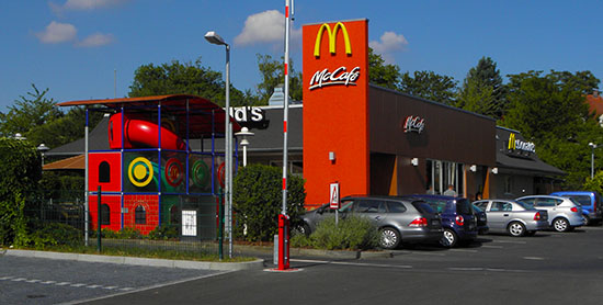 Das McDonald’s-Restaurant in Kitzingen