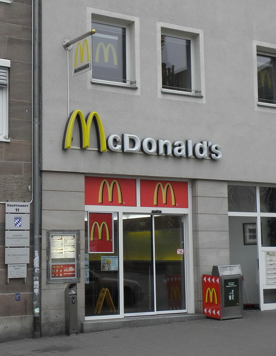 Das McDonald’s-Restaurant in Nürnberg (Hauptmarkt)