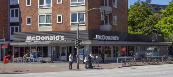 Das McDonald’s-Restaurant in Hamburg (Mundsburger Damm)