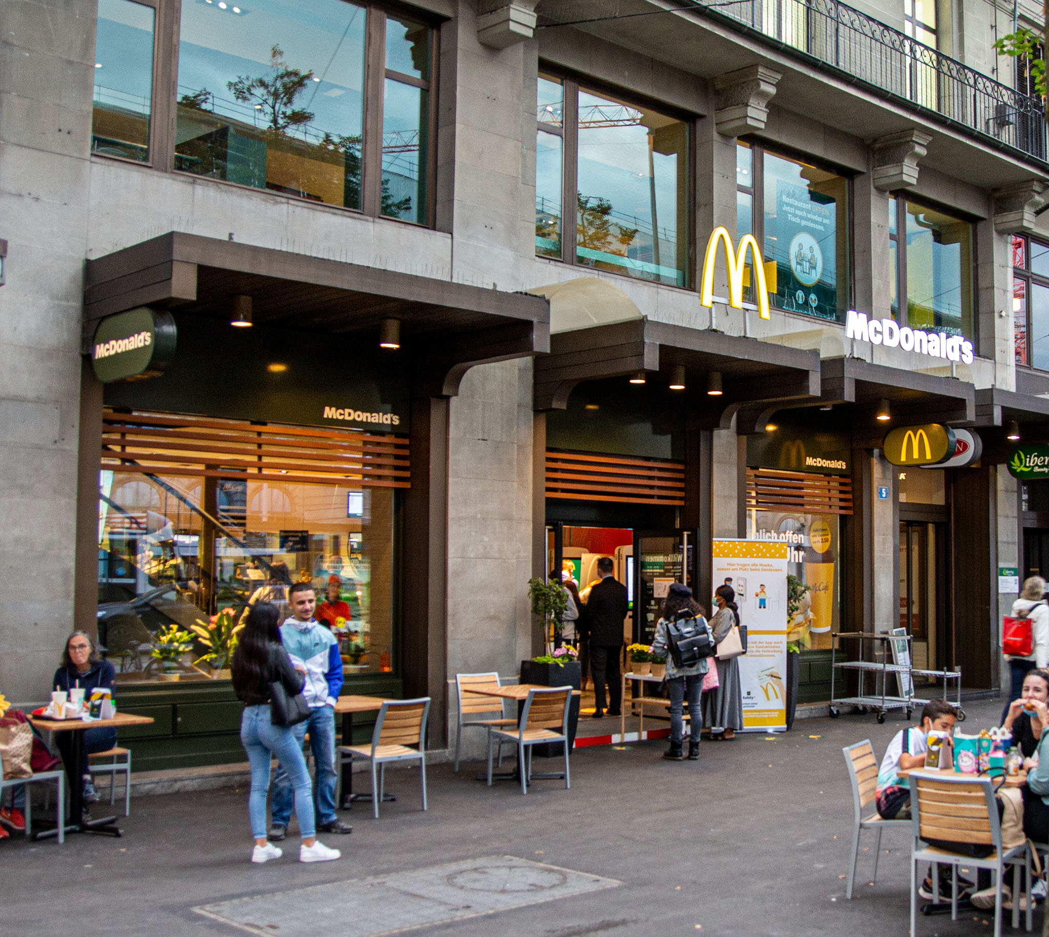 Das McDonald’s-Restaurant in Zürich (Bahnhofplatz)