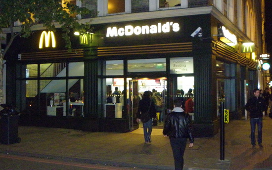 Das McDonald’s-Restaurant in London (Pentonville Road)